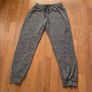 Comfy gray high-waist joggers (M)